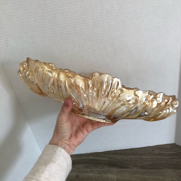 Vtg Jeannette Glass Marigold Carnival Glass Bowl - Picture 4 of 14